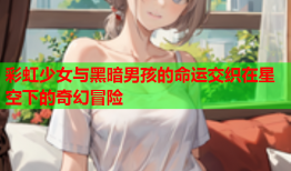 彩虹少女与黑暗男孩的命运交织在星空下的奇幻冒险