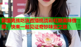 韩国男孩吃货直播挑战彩虹糖美味极限，快来一起见证奇妙味觉之旅